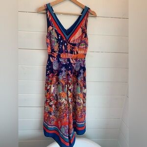 Anthropology Maeve Colorful V-Neck Romper